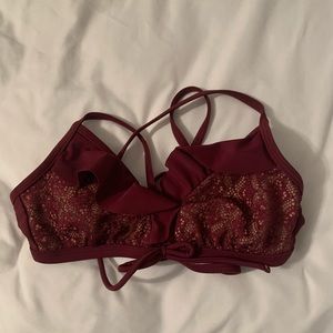 Maroon bathing suit top (never worn!)